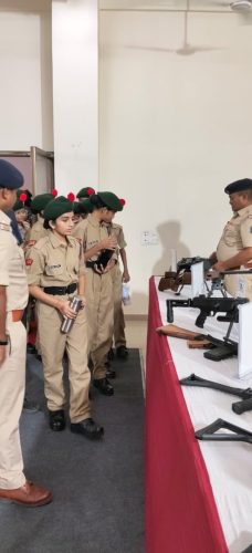 ગજેરા વિદ્યાભવન ઉત્રાણના NCC કેડેટ્સની શસ્ત્ર પ્રદર્શનની શૈક્ષણિક મુલાકાત (23-10-2026)